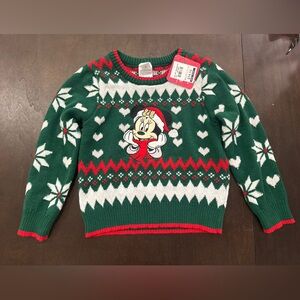 Disney Festive Green Crewneck Sweater for girls